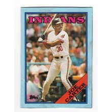 1988 Topps Joe Carter #I wax box bottom card – Indians