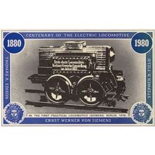 Ernst Werner Von Siemens Victorian Berlin 1879 1st Train Postcard