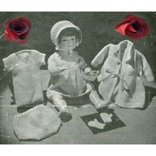 Vintage Doll Knitting Pattern Lee #229 Wardrobe 7-Pieces Large Baby Doll in Wool
