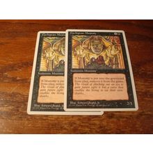 Magic the Gathering, MTG, 2-Cards, 1995, 4th Edition, CYCLOPEAN MUMMY