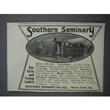 1913 Southern Seminary Ad - For Girls and Young Ladies