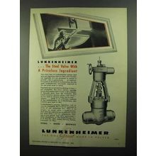 1950 Lunkenheimer Valves Ad - A Priceless Ingredient