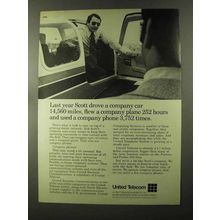 1973 United Telecom Ad - Drove a Company Car