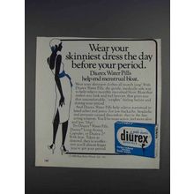 1980 Diurex Water Pills Ad - Your Skinniest Dress