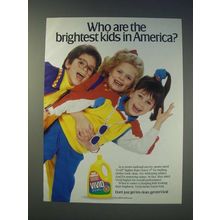 1989 Vivid Fabric Safe Bleach Ad - Who are the brightest kids in America?