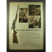 1967 Browning Grade I .22 Caliber Automatic Rifle Ad - Trim, Tough, takedown