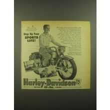 1952 Harley-Davidson 125 Motorcycle Ad - Step up your sports life