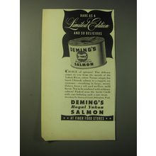 1948 Deming's Royal Yukon Salmon Ad - Rare as a limited edition and so delicious