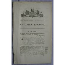 1864 Act of Parliament: superannuation allowance Unions
