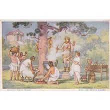 Roman Sheep Toga Speculum Forum Antique School Latin Card