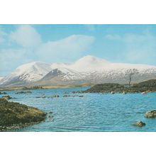 Black Mount Argyll In Winter Clach Leathad from Glencoe Road Rare Postcard