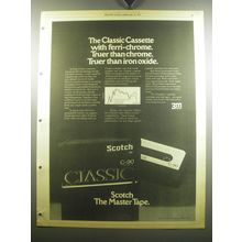 1975 3M Scotch Classic Tape Ad - The Classic cassette with ferri-chrome