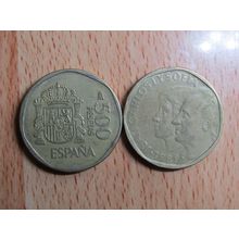 Spain 1989 Juan Carlos 500 Peseta Coin