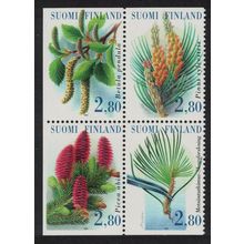 Finland Leaves and flowers of trees Block of 4 1995 MNH SG#1397-1400