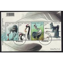 Finland The Common Crane 'Grus grus' MS CTO 1997 CTO SG#MS1483