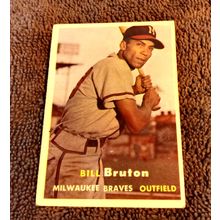 1956 Topps # 48 Bill Burton Milwaukee Braves EX/MT+ Condition No Creases (CJ)