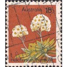 AUSTRALIA, FLOWERS, Helichrysum Thomsonii, brown 1975, 18c, #3