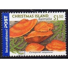 Christmas Island 2001 Fungi - Pycnoporus sanguinus $1.50 International Post Used