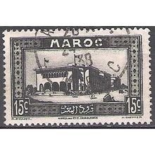 Maroc 1933 Michel 98 O Cote (2005) 0.40 € Hôtel des PTT Casablanca Cachet rond