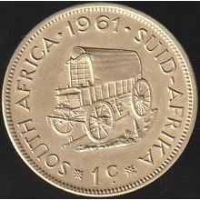1961 South Africa 1 Cent Coin