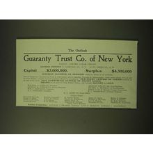 1902 Guaranty Trust Co. of New York Ad - Guaranty Trust Co. of New York