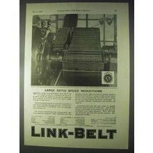 1922 Link-Belt Silent Chain Drive Ad - Speed Reductions