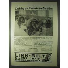 1922 Link-Belt Silent Chain Drive Ad - The Power