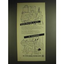 1948 Bell System Overseas Telephone Service Ad - Globe-trotting is easy