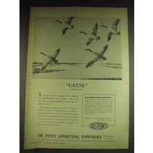 1948 Du Pont Sporting Powders Ad - Geese by Churchill Ettinger