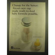 1965 Alcoa Aluminum Cap Ad - Ready-to-Feed Baby Formula