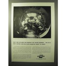 1964 United Airlines Ad - Jetliner Broken Sound Barrier