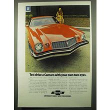 1974 Chevrolet Camaro Ad - Test Drive With Your Eyes