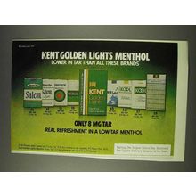 1977 Kent Cigarettes Ad - Golden Lights Menthol