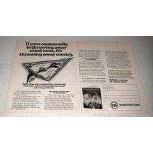1978 USS United States Steel Ad - Throwing Away Cans
