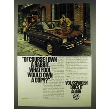 1978 Volkswagen Rabbit Ad - What Food Would Own a Copy?