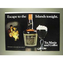 1978 Tia Maria Coffee Liqueur Ad - Escape to Islands