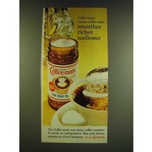 1966 Carnation Coffee-Mate Ad - Coffee-mate makes coffee taste smoother richer