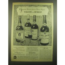 1945 Williams & Humbert Ad - Cedro, Maduro, Pando and Walnut Brown Sherry