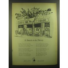 1945 Macy's Wines and Liquors Ad - It smarts to be thirsty