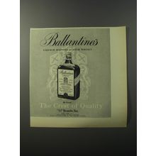 1953 Ballantine's Scotch Ad - The crest of Quality