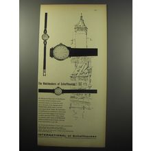 1955 International of Schaffhausen Watches Advertisement