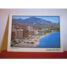 REY DE ESPAFIA, FUENGIROLA, COSTA DEL SOL , SPAIN used postcard 1993 pm #