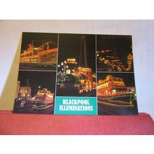 multiview, ILLUMINATIONS, BLACKPOOL unused postcard by John Hinde =