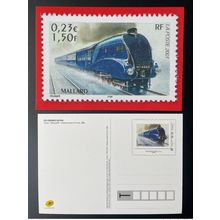France 2021 Carte Postale Entier Train Railways Légendes du Rail Mallard