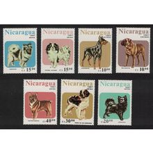 Nicaragua Dogs 7v 1987 MNH SG#2878-2884