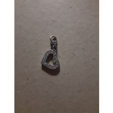 womens handbag purse jewelled heart charm silvertone