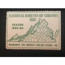 ICOLLECTZONE US Virginia 1939-1940 Duck Hunt Trap Fish Stamp VF NH