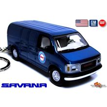 RARE KEY CHAIN RING BLUE GMC SAVANA (AKA CHEVY EXPRESS).