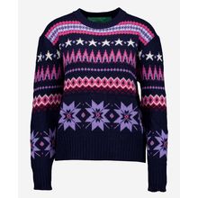 UNITED COLORS OF BENETTON Fairisle Becl Knit Wool Blend Patterned Jumper NEW
