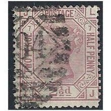 1877 SG141 2 1/2d Rosy-Mauve Plate 7 Good Used Check Letters "LJ". No 94 Cancel.